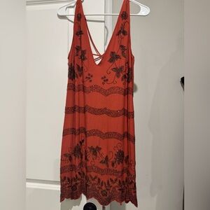 Free People Red Bali Mad Love Dress